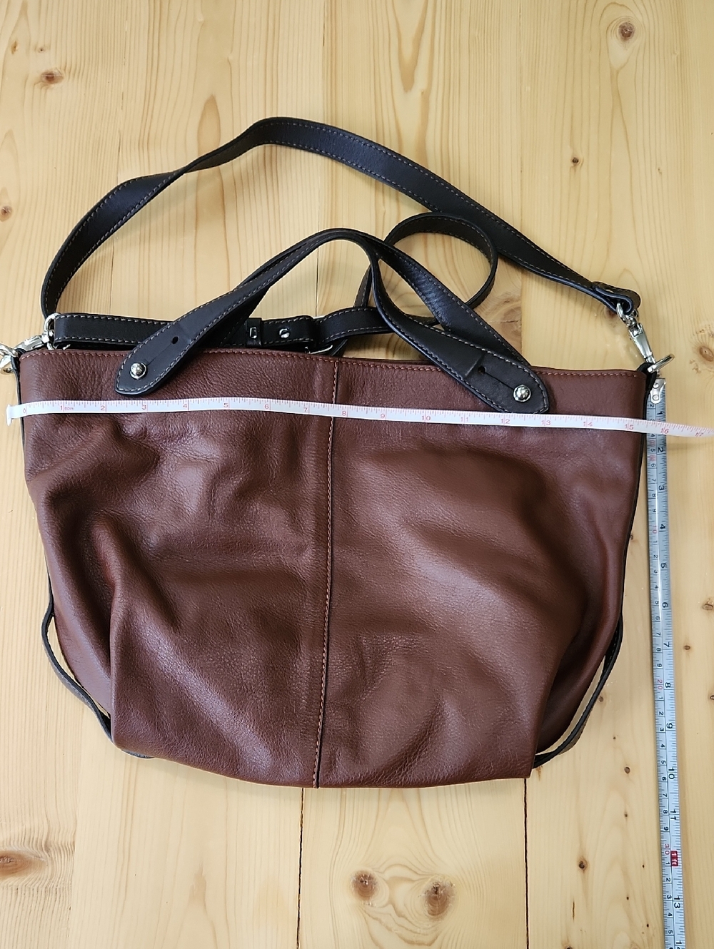 Gianni Conti Soft Italian Leather Crossbody Bag Hobo Satchel - Picture 6 of 17